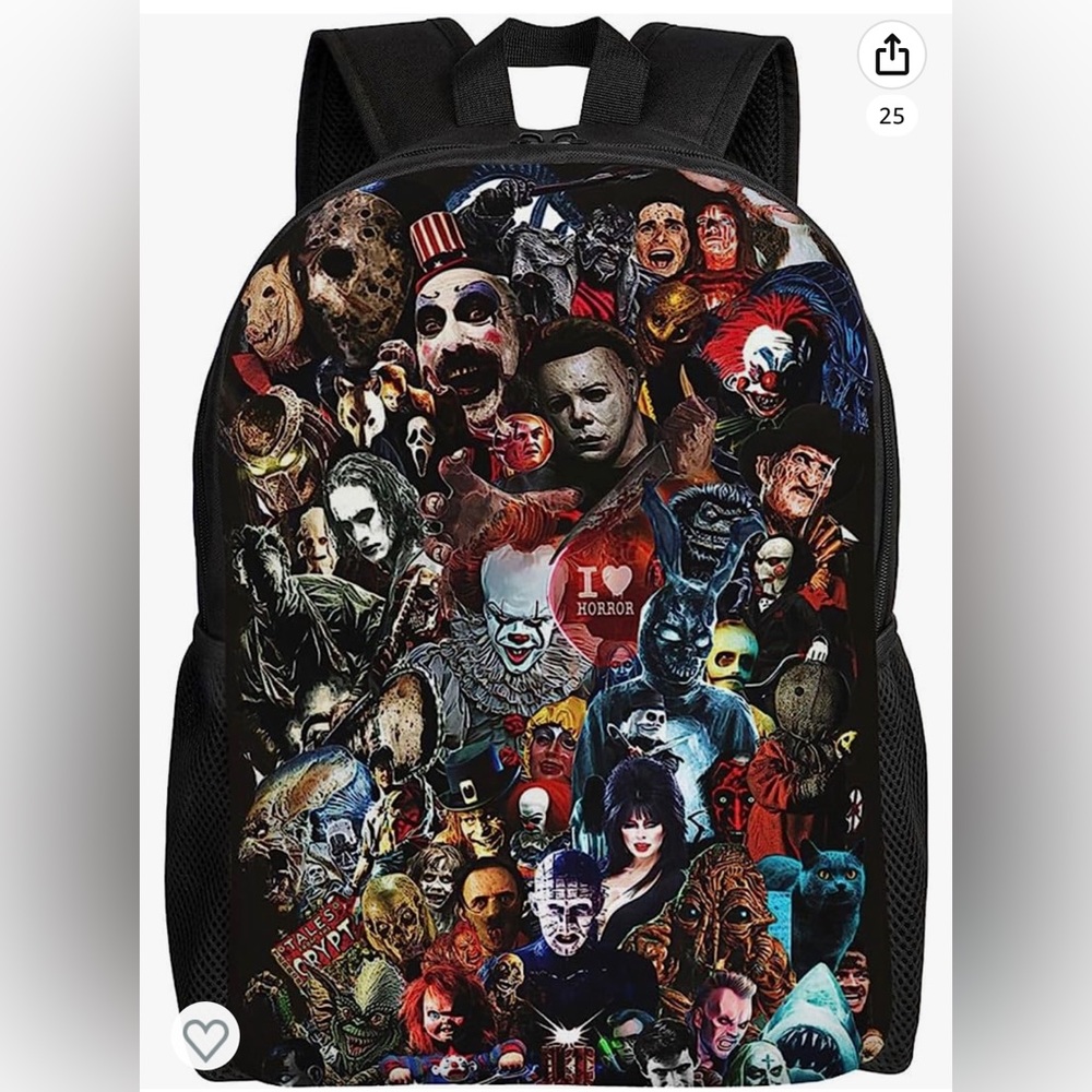 Horror Movie Characters Backpack Laptop Bag